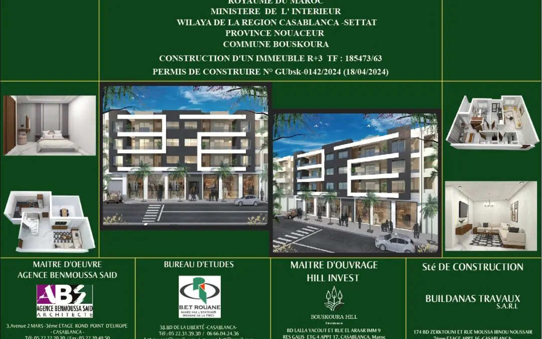 Bouskoura locaux commerciaux et appartements