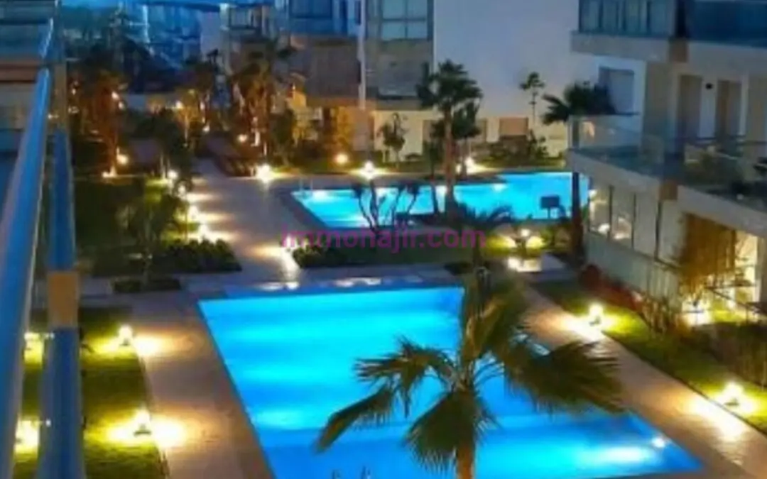 Appartement à Louer dans une Résidence Balnéaire Sécurisée avec Accès Direct à la Plage Sidi Rahal